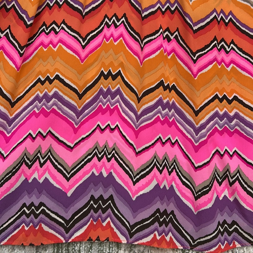 Chevron Silk Dress - image 2